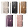 iPhone 16e / 17e Flowers Leaves Zipper Wallet Leather Phone Case with Strap - Pink