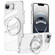 iPhone 16e / 17e Frosted 360 Degree MagSafe Magnetic Holder Phone Case - Silver