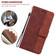 iPhone 16e / 17e Geometric Embossed Leather Phone Case - Brown