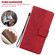 iPhone 16e / 17e Geometric Embossed Leather Phone Case - Red