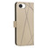 iPhone 16e / 17e Geometric Pattern RFID Leather Phone Case - Beige