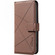 iPhone 16e / 17e Geometric Pattern RFID Leather Phone Case - Brown