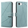 iPhone 16e / 17e Geometric Pattern RFID Leather Phone Case - Green