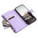 iPhone 16e / 17e Glitter Lattice Zipper Wallet Leather Phone Case - Purple