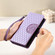 iPhone 16e / 17e Glitter Lattice Zipper Wallet Leather Phone Case - Purple