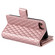 iPhone 16e / 17e Glitter Lattice Zipper Wallet Leather Phone Case - Rose Gold
