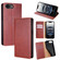 iPhone 16e / 17e Gloss Oil Solid Color Magnetic Leather Phone Case - Brown