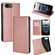 iPhone 16e / 17e Gloss Oil Solid Color Magnetic Leather Phone Case - Rose Gold
