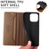 iPhone 16e / 17e GQUTROBE G01 RFID Anti-theft Leather Phone Case - Brown