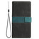 iPhone 16e / 17e Grid Stitching Leather Phone Case with Lanyard - Black
