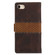 iPhone 16e / 17e Grid Stitching Leather Phone Case with Lanyard - Brown