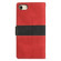 iPhone 16e / 17e Grid Stitching Leather Phone Case with Lanyard - Red