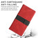iPhone 16e / 17e Grid Stitching Leather Phone Case with Lanyard - Red