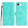 iPhone 16e / 17e Heart Pattern Skin Feel Leather Phone Case - Light Blue