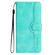 iPhone 16e / 17e Heart Pattern Skin Feel Leather Phone Case - Light Blue