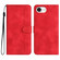 iPhone 16e / 17e Heart Pattern Skin Feel Leather Phone Case - Red