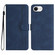 iPhone 16e / 17e Heart Pattern Skin Feel Leather Phone Case - Royal Blue