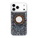 iPhone 16e / 17e Hollow Sequins Glitter MagSafe Electroplating Phone Case - Black