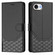 iPhone 16e / 17e Honeycomb Embossing RFID Leather Phone Case - Black