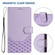 iPhone 16e / 17e Honeycomb Embossing RFID Leather Phone Case - Light Purple