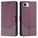 iPhone 16e / 17e Honeycomb Embossing RFID Leather Phone Case - Violet