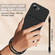 iPhone 16e / 17e Integrated Card Bag Solid Color Liquid Silicone Phone Case Gen2 with Short Lanyard - Black