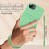 iPhone 16e / 17e Integrated Card Bag Solid Color Liquid Silicone Phone Case Gen2 with Short Lanyard - Green