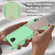 iPhone 16e / 17e Integrated Card Bag Solid Color Liquid Silicone Phone Case Gen2 with Short Lanyard - Green
