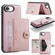 iPhone 16e / 17e JEEHOOD J01 Retro Magnetic Detachable Wallet Phone Case - Pink