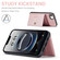 iPhone 16e / 17e JEEHOOD J01 Retro Magnetic Detachable Wallet Phone Case - Pink