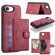 iPhone 16e / 17e JEEHOOD J01 Retro Magnetic Detachable Wallet Phone Case - Red