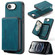 iPhone 16e / 17e JEEHOOD J02 Magnetic Zipper Horizontal Flip Leather Phone Case - Blue
