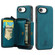 iPhone 16e / 17e JEEHOOD J02 Magnetic Zipper Horizontal Flip Leather Phone Case - Blue