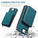 iPhone 16e / 17e JEEHOOD J02 Magnetic Zipper Horizontal Flip Leather Phone Case - Blue