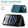 iPhone 16e / 17e JEEHOOD J02 Magnetic Zipper Horizontal Flip Leather Phone Case - Blue