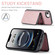 iPhone 16e / 17e JEEHOOD J02 Magnetic Zipper Horizontal Flip Leather Phone Case - Pink