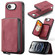 iPhone 16e / 17e JEEHOOD J02 Magnetic Zipper Horizontal Flip Leather Phone Case - Red