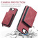 iPhone 16e / 17e JEEHOOD J02 Magnetic Zipper Horizontal Flip Leather Phone Case - Red