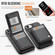 iPhone 16e / 17e JEEHOOD J06 British Style RFID MagSafe Card Bag PU Phone Case - Black