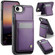 iPhone 16e / 17e JEEHOOD J06 British Style RFID MagSafe Card Bag PU Phone Case - Purple