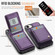 iPhone 16e / 17e JEEHOOD J06 British Style RFID MagSafe Card Bag PU Phone Case - Purple