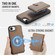 iPhone 16e / 17e JEEHOOD J09 Buckle Card Bag MagSafe Magnetic Style RFID Leather Phone Case - Brown