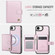 iPhone 16e / 17e JEEHOOD J09 Buckle Card Bag MagSafe Magnetic Style RFID Leather Phone Case - Pink