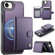 iPhone 16e / 17e JEEHOOD J09 Buckle Card Bag MagSafe Magnetic Style RFID Leather Phone Case - Purple