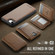 iPhone 16e / 17e JEEHOOD J10 Flip Card Bag MagSafe Split RFID Leather Phone Case - Brown