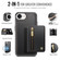 iPhone 16e / 17e JEEHOOD J12 Exquisite RFID MagSafe Zipper Card Bag Phone Case - Black