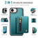 iPhone 16e / 17e JEEHOOD J12 Exquisite RFID MagSafe Zipper Card Bag Phone Case - Green