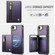 iPhone 16e / 17e JEEHOOD J12 Exquisite RFID MagSafe Zipper Card Bag Phone Case - Purple