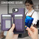 iPhone 16e / 17e JEEHOOD J12 Exquisite RFID MagSafe Zipper Card Bag Phone Case - Purple