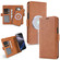iPhone 16e / 17e Kalebol Strong Magnetic MagSafe Ring 2 In 1 Split Leather Phone Case - Brown